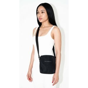EMPORIO ARMANI PARFUMS BLACK CANVAS CROSSBODY BAG